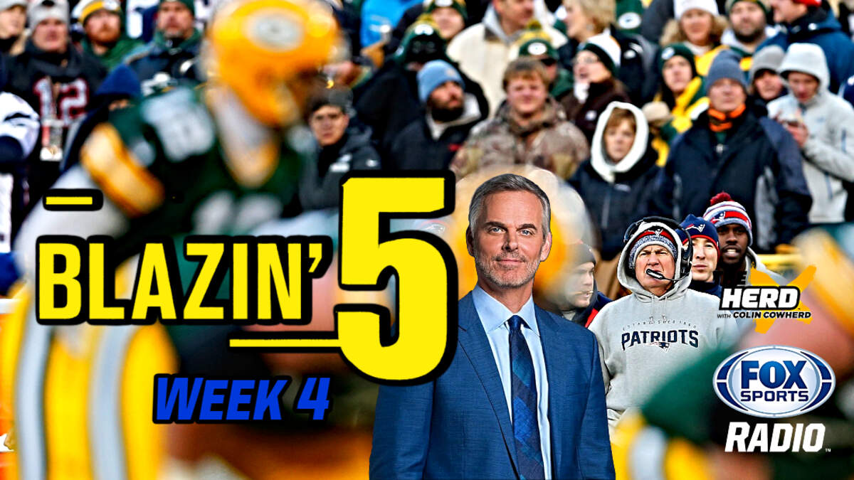 Blazing Five: Colin Cowherd Gives His 5 Best NFL Bets For Week 4 (Oct. 2)