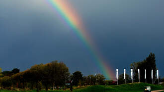 Rainbow Shines Bright Over Georgetown Following Hurricane Ian