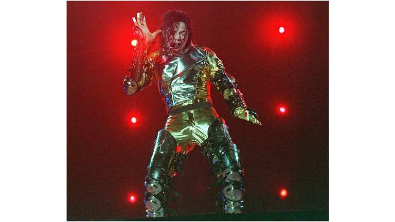 Michael Jackson a self-styled "King of Pop" during