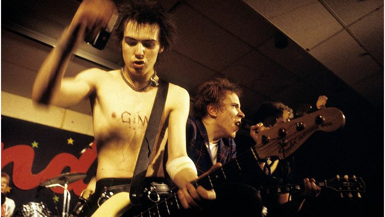 Photo of Sid VICIOUS and Johnny ROTTEN and SEX PISTOLS