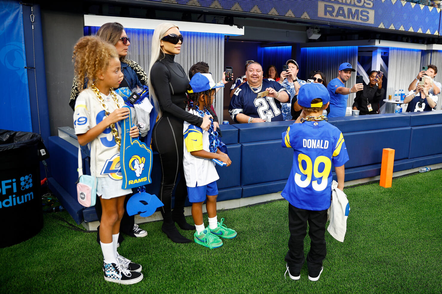 Kim Kardashian and Son Saint, 6, Spend Day Enjoying L.A. Rams Game