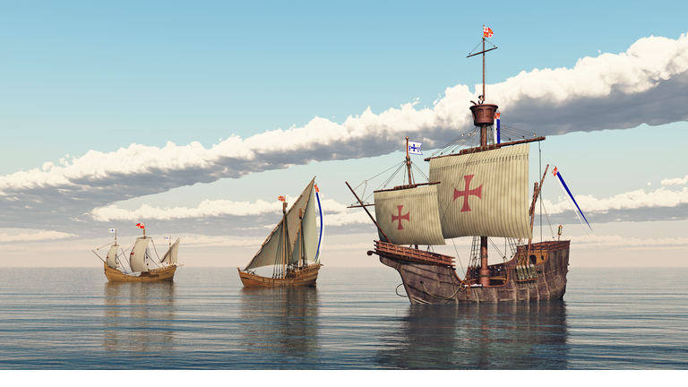 Santa Maria, Nina and Pinta of Christopher Columbus