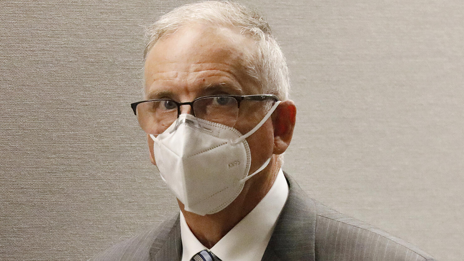 UCLA Gynecologist Dr. James Heaps appears in Los Angeles Superior Court listening as Deputy DA Morgan Mallory, right, addresses the Judge. Heaps was taken into custody after additional charges were filed against him this morning.