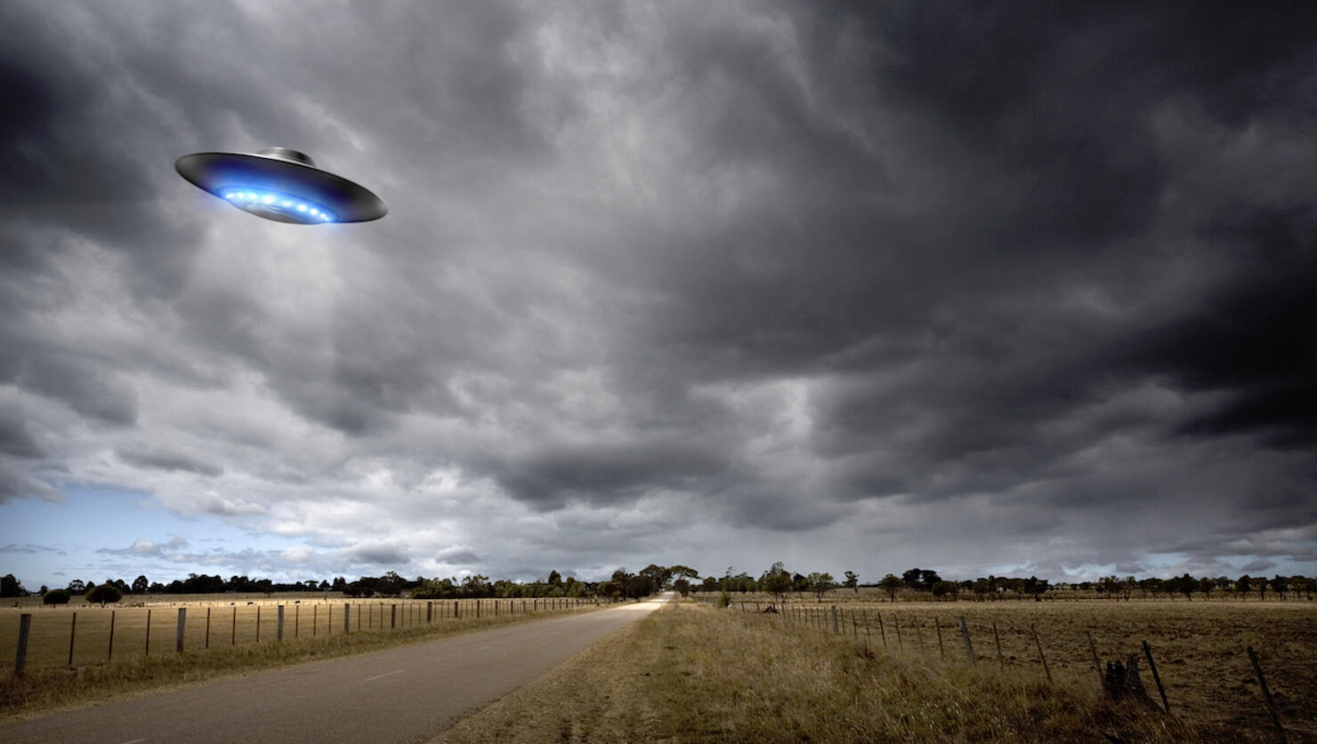 UFO on Country Road