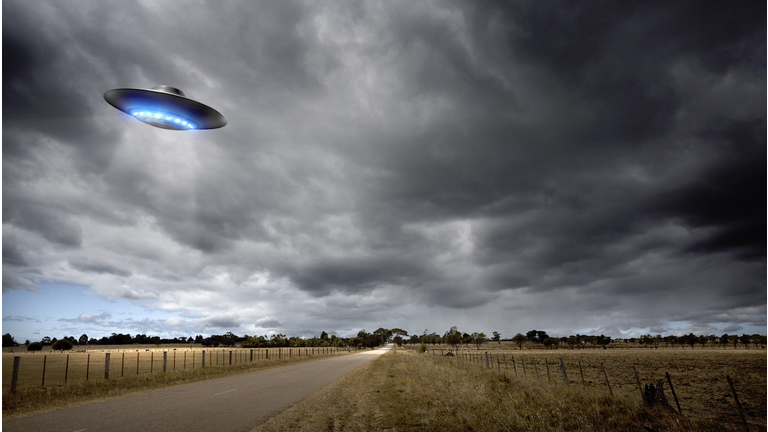 UFO on Country Road