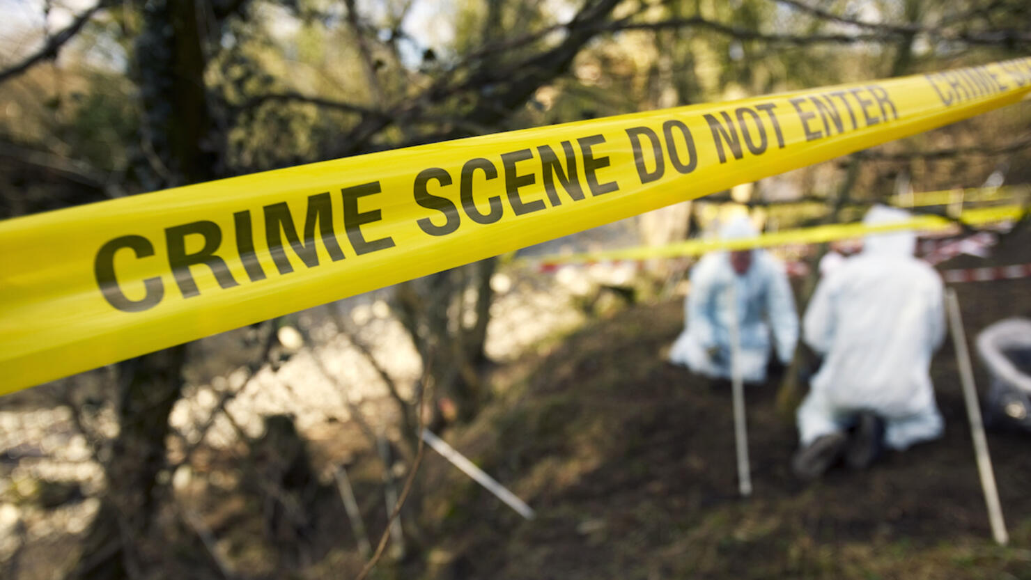 UK - Crime - Scene Investigators Searching Grave Site