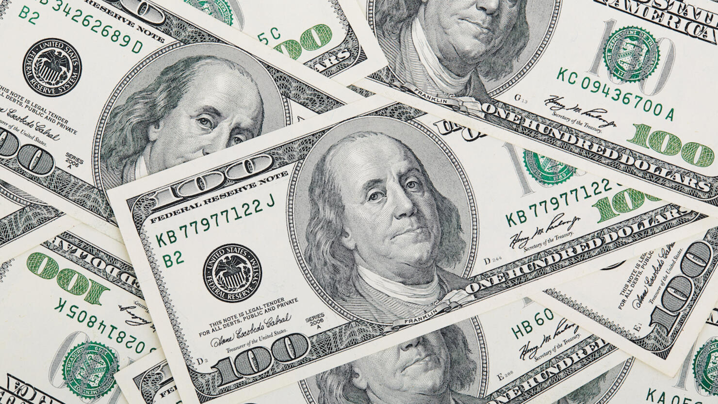 US dollars as a background