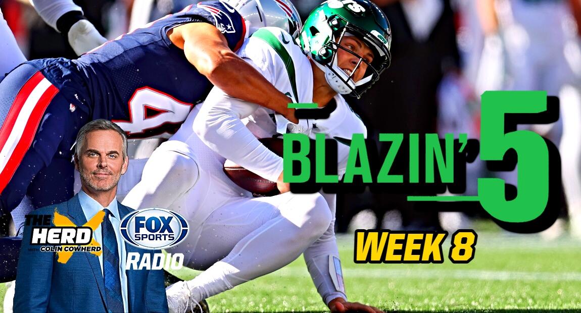 Blazing Five: Colin Cowherd Gives His 5 Best NFL Bets For Week 8 (Oct ...