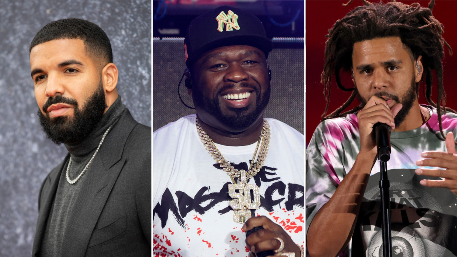 Drake, 50 Cent and J. Cole 