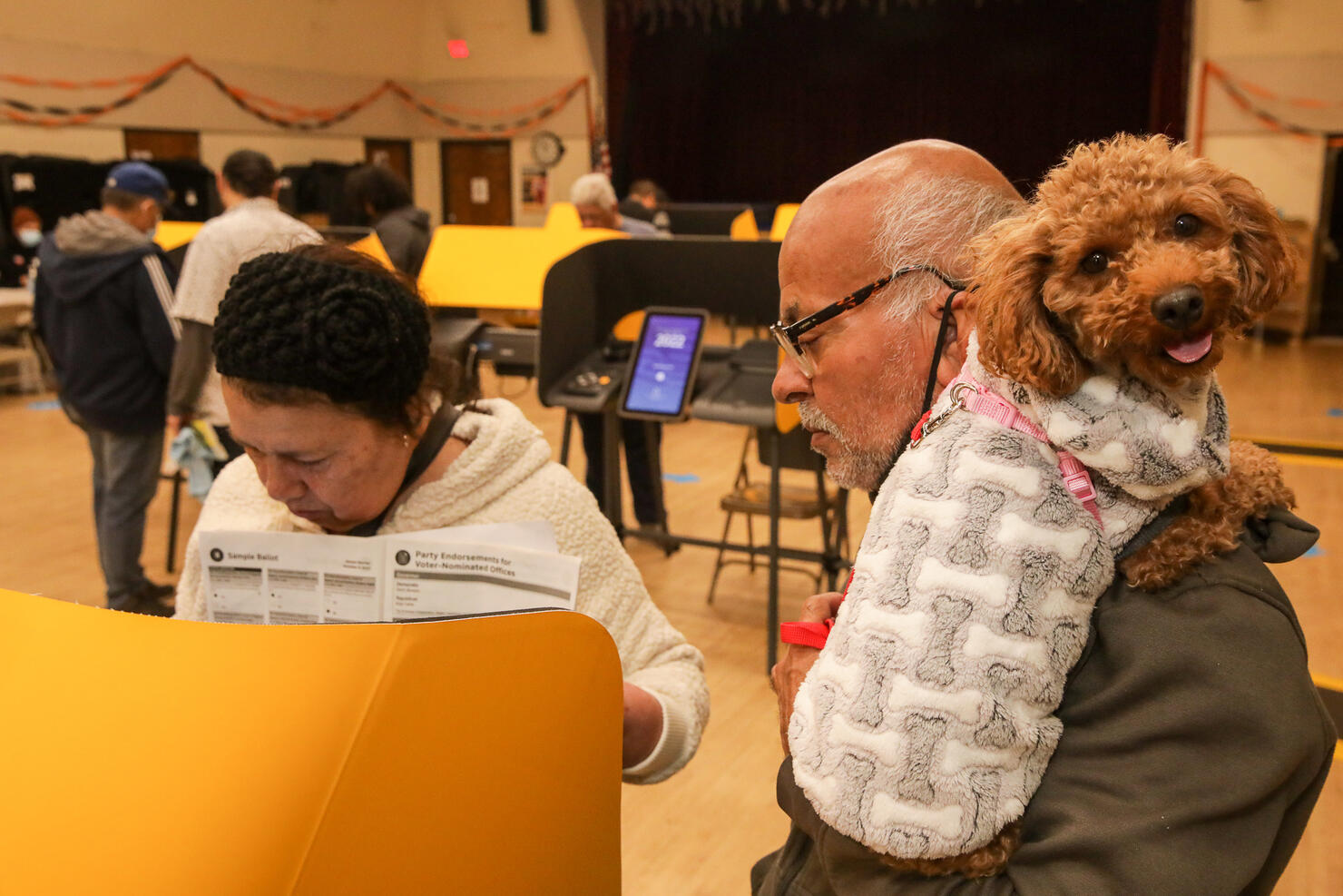 LA mayoral candidate Rick Caruso votes.