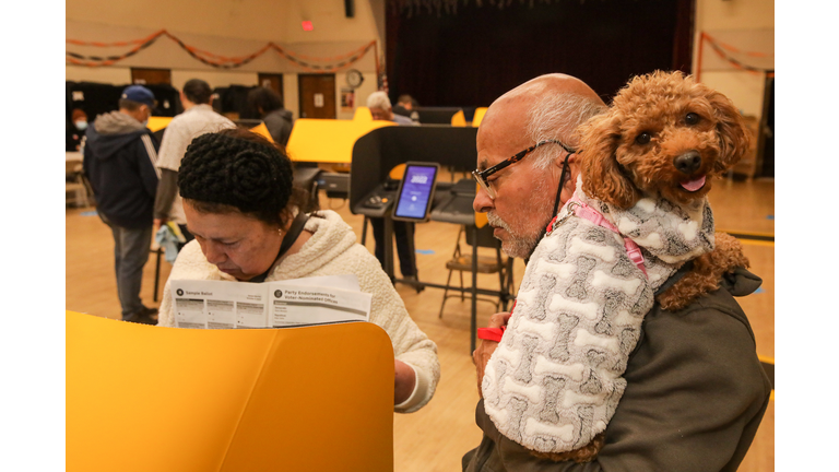 LA mayoral candidate Rick Caruso votes.