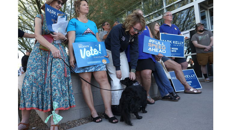 Senate Candidate Mark Kelly Holds Get Out The Vote Event On Election Day