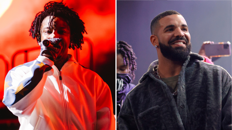 21 Savage Says He Pushed Drake to Be Unfiltered on 'Her Loss': 'Whatever He  Standing On, I'm Standing on Too