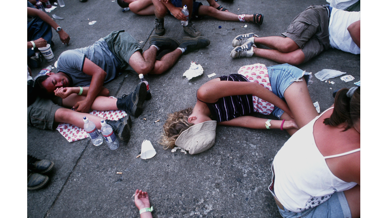 People sleeping on the ground