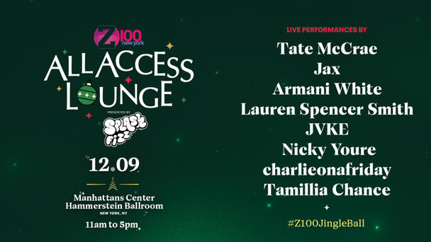 THIS FRIDAY: Our Z100 Jingle Ball All Access Lounge Is A FREE EVENT!
