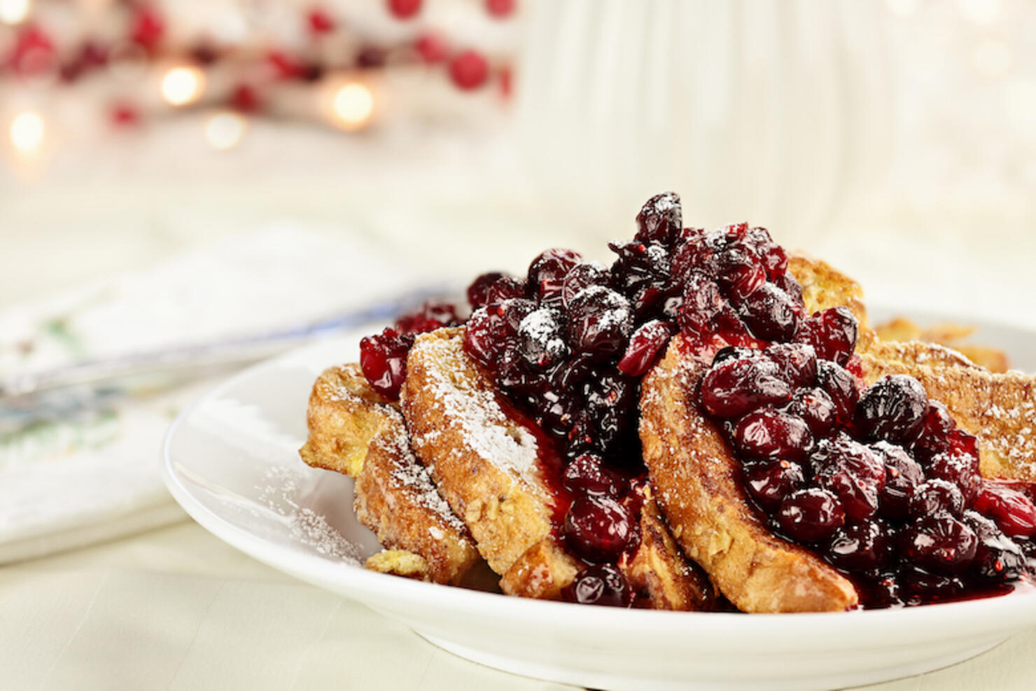 Cranberry Sauce over French Toast