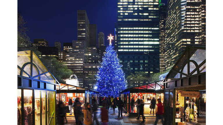 The Holiday Market in Bryant Park.