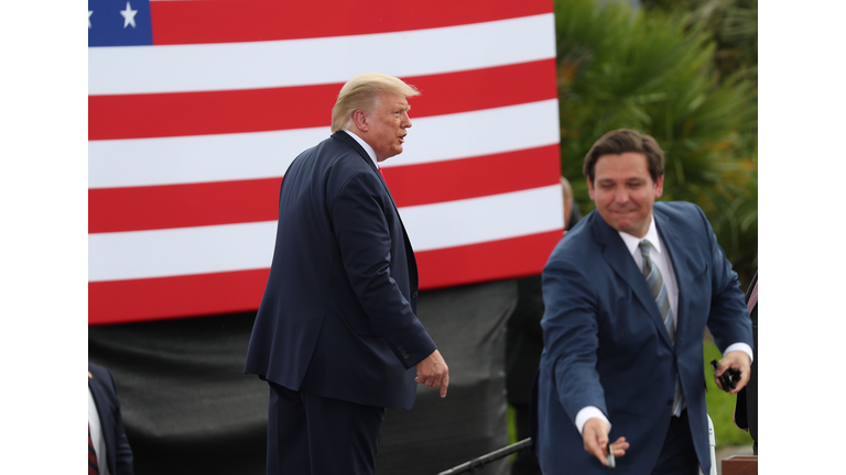 President Trump Delivers Remarks At Jupiter, FL Lighthouse