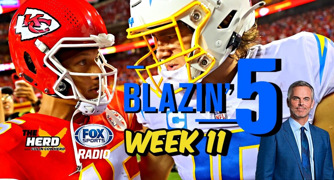 Blazing Five: Colin Cowherd Gives His 5 Best NFL Bets For Week 11 (Nov ...