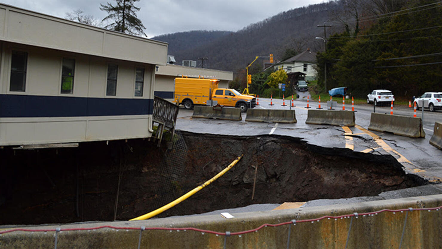 Sinkhole in Hinton, West Virginia