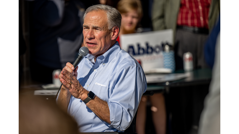 Texas Governor Abbott Campaigns For Re-Election Outside Houston