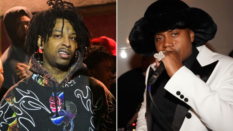 21 Savage and Nas collaborate on “One Mic, One Gun”