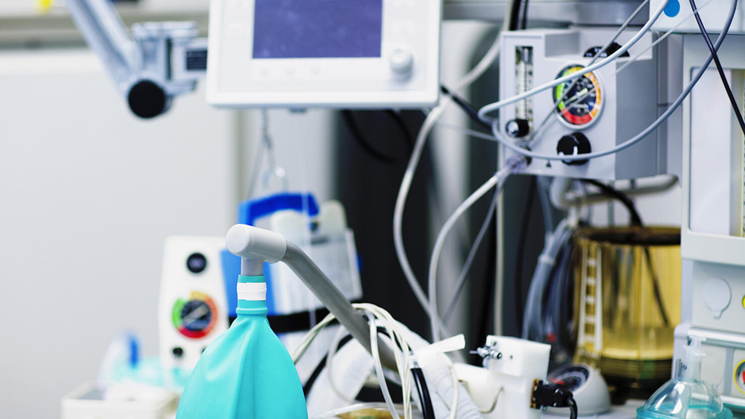 Ventilator in an operating room