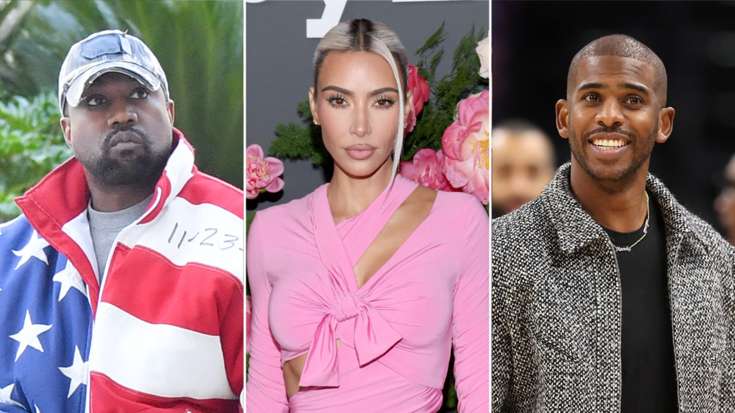 Kanye West, Kim Kardashian & Chris Paul