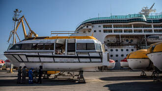 Video Shows Cruise Ship Lifeboat Detach, Fall Overboard