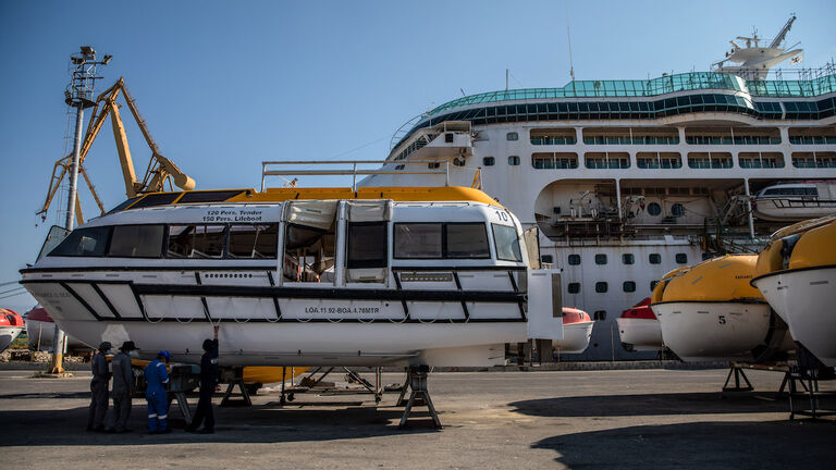 Cruise Ship Servicing at Navantia SA Shipyard