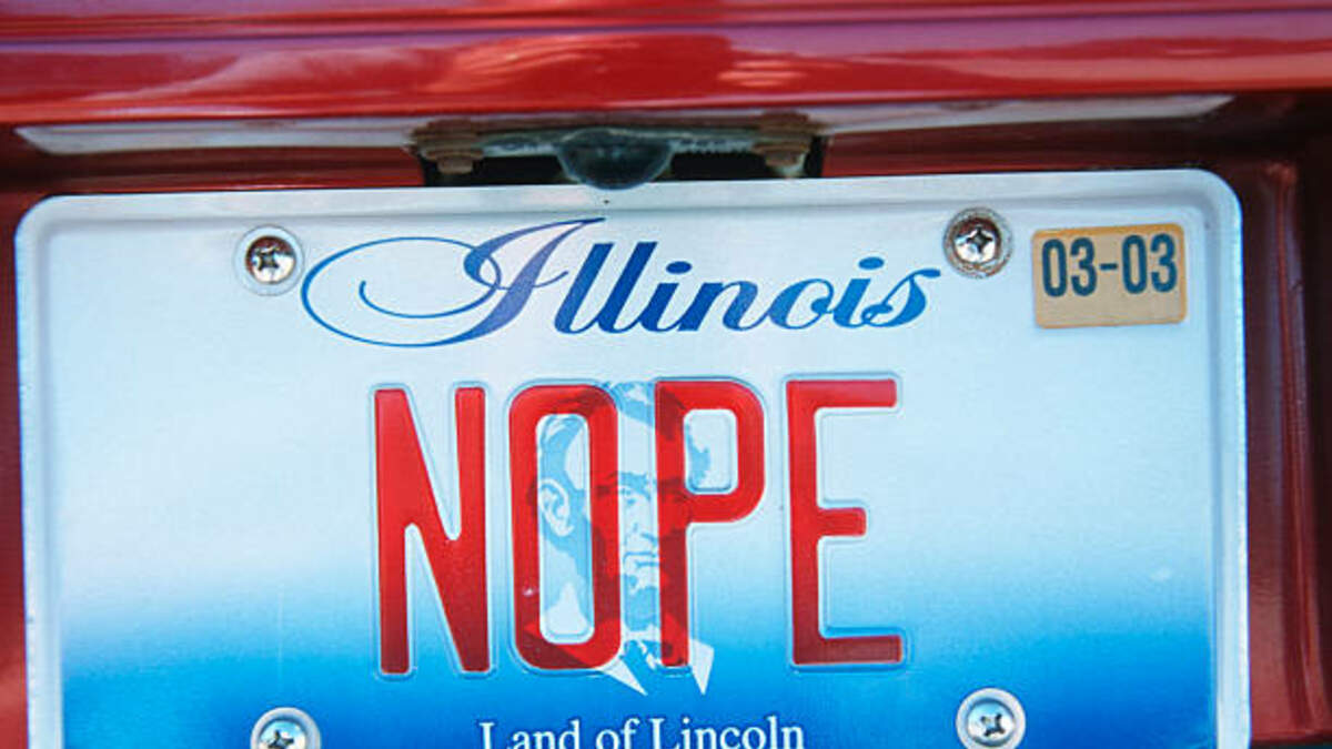 Is a front license plate required in Illinois?