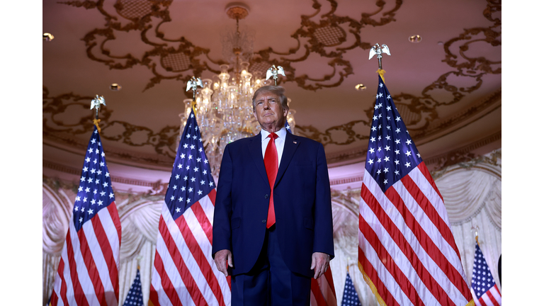 Former U.S. President Donald Trump  Makes An Announcement At His Florida Home