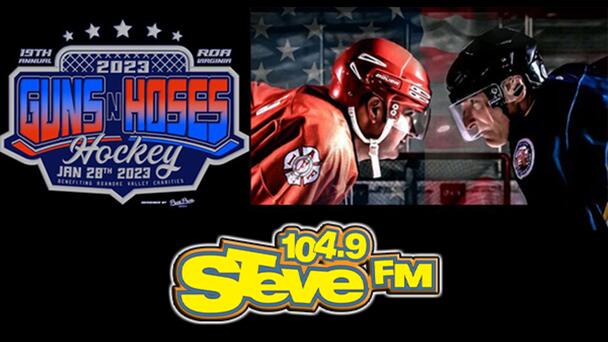 Join 104.9 STEVE FM for Roanoke's GUNS N HOSES Charity Hockey Game, Sat., Jan. 28 at Berglund Center!