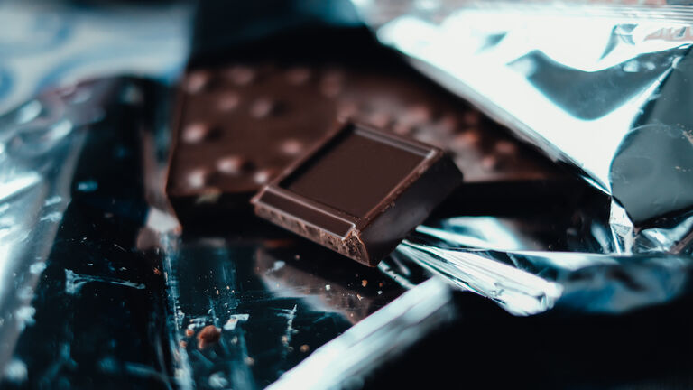 Close-up if dark chocolate