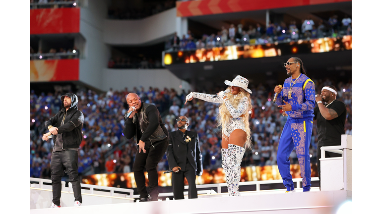 2022 Super Bowl halftime show live updates: 50 Cent, Anderson .Paak join  Dr. Dre, Mary J. Blige, Snoop Dogg, Kendrick Lamar and Eminem - The Athletic