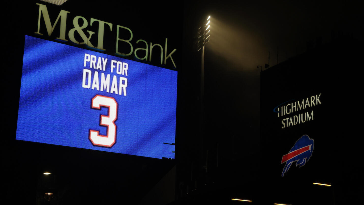 Fans Gather Outside Highmark Stadium Following Hospitalization of Buffalo Bills Player Damar Hamlin