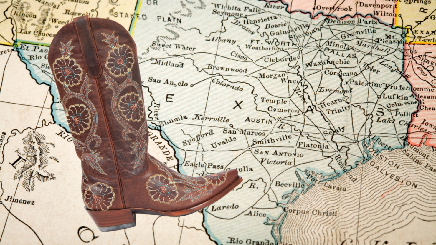 This Part Of The Texas Map Is Ironically Shaped Like A Cowboy Boot