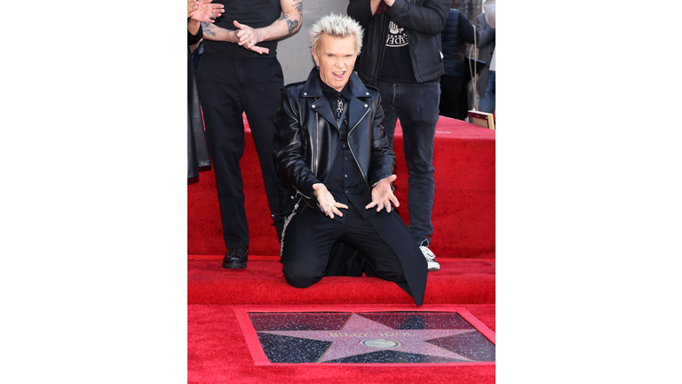 Billy Idol Honored With Star On The Hollywood Walk Of Fame