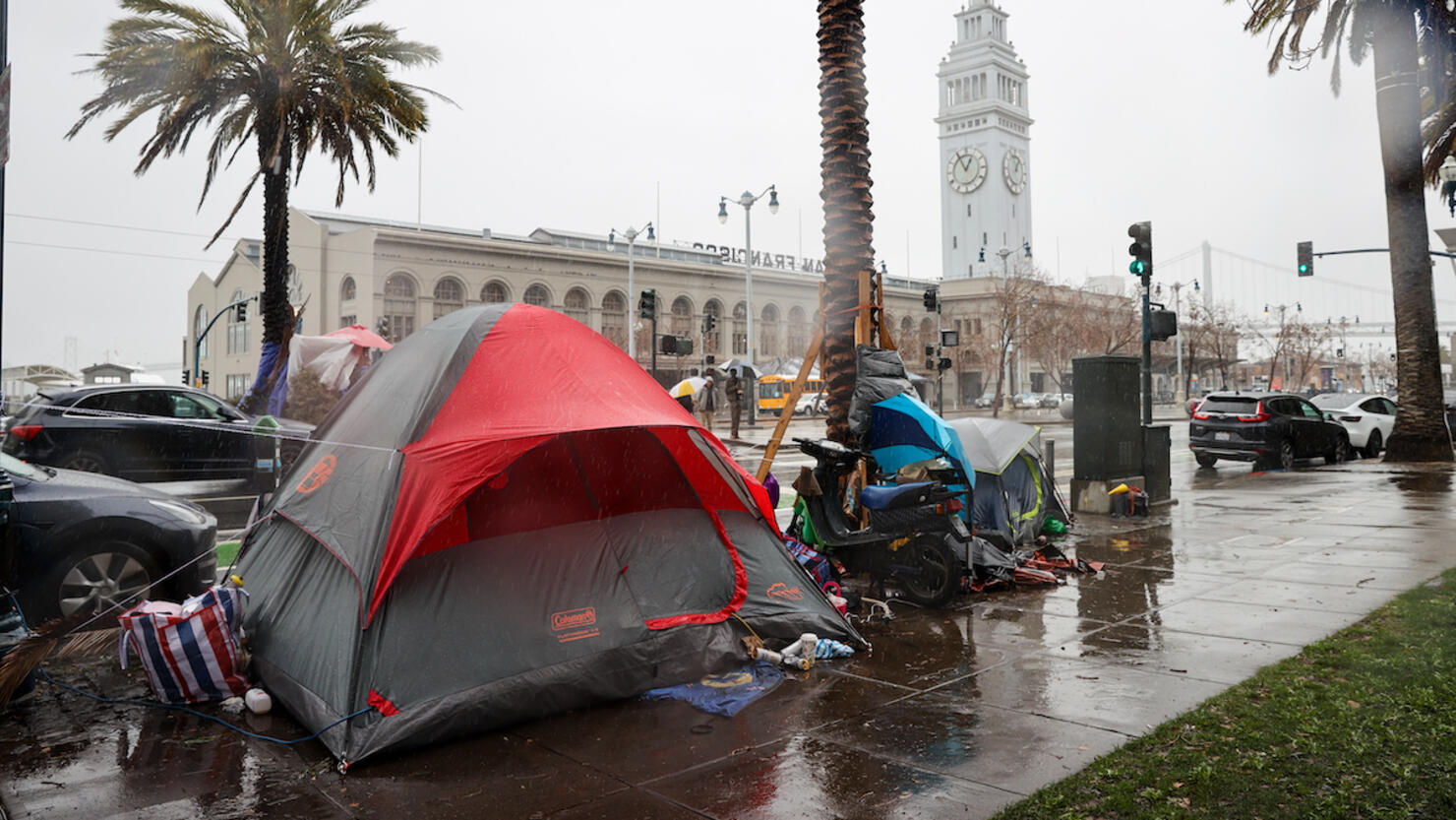 Homelessness in San Francisco during winter