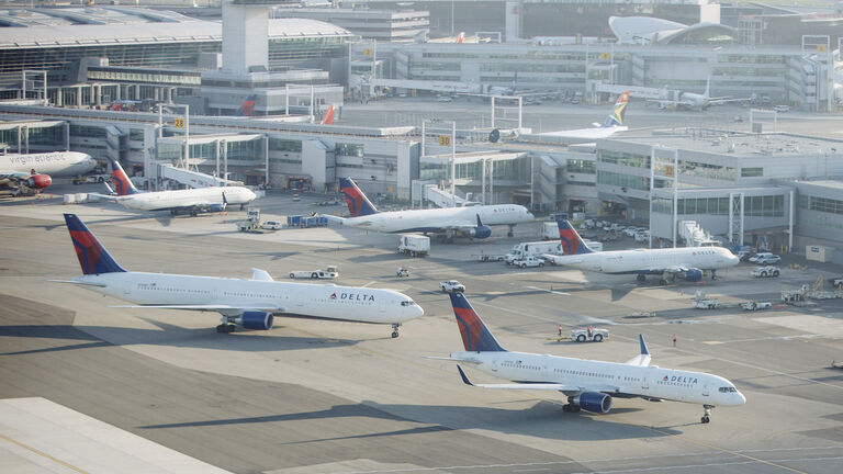 Operations At The Delta Air Lines Inc. Terminal Ahead Of Earnings Figures