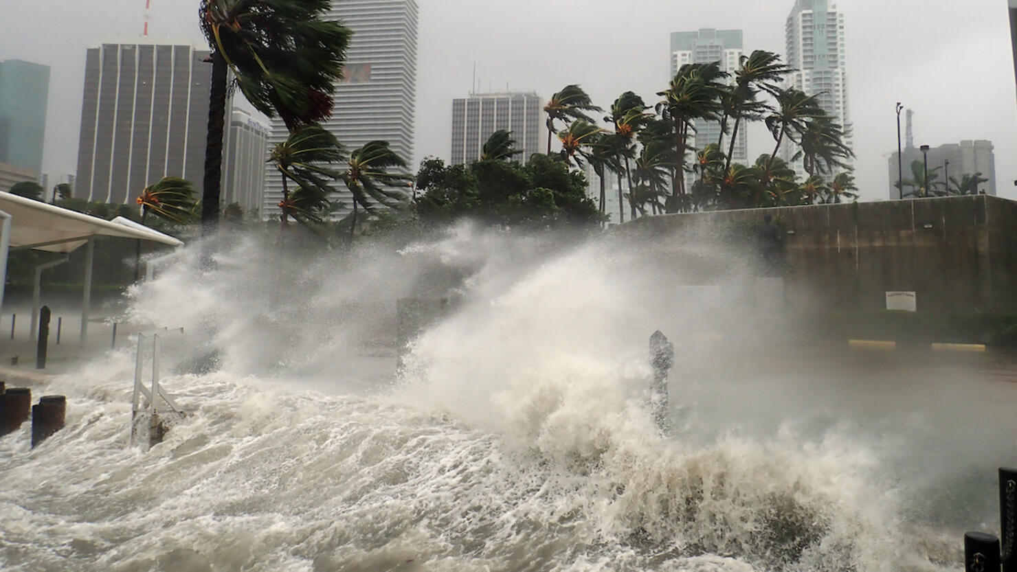 Hurricane Irma Extreme Image of Storm Striking Miami, Florida