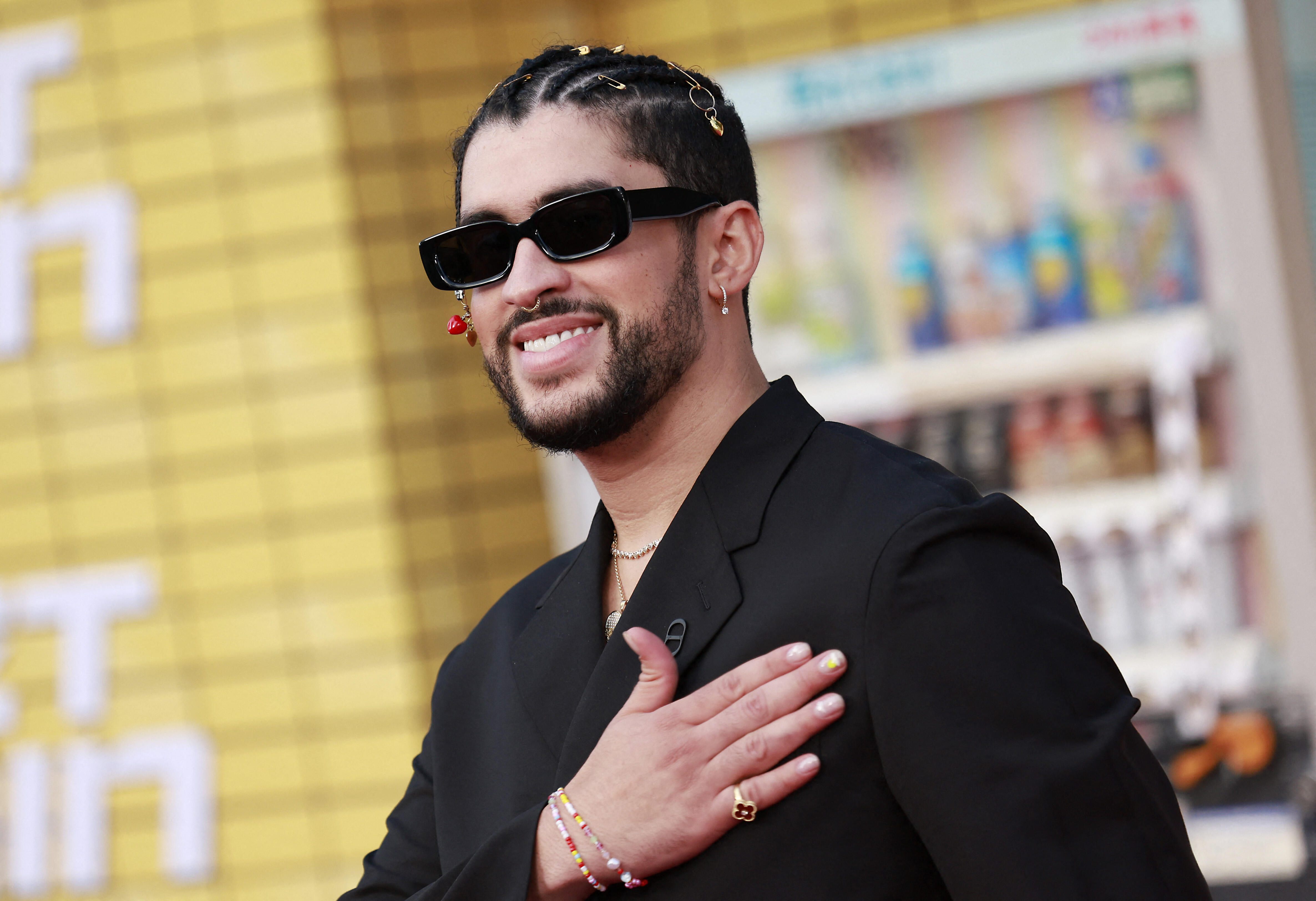 Bad Bunny goes incognito while leaving a Lakers game in Los