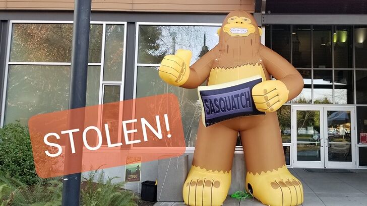 Giant Inflatable Bigfoot Stolen from Sasquatch Festival in Washington 