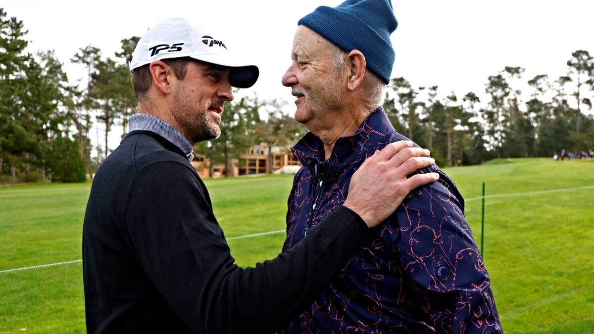 Aaron Rodgers addresses 49ers trade rumors at Pebble Beach Pro-Am