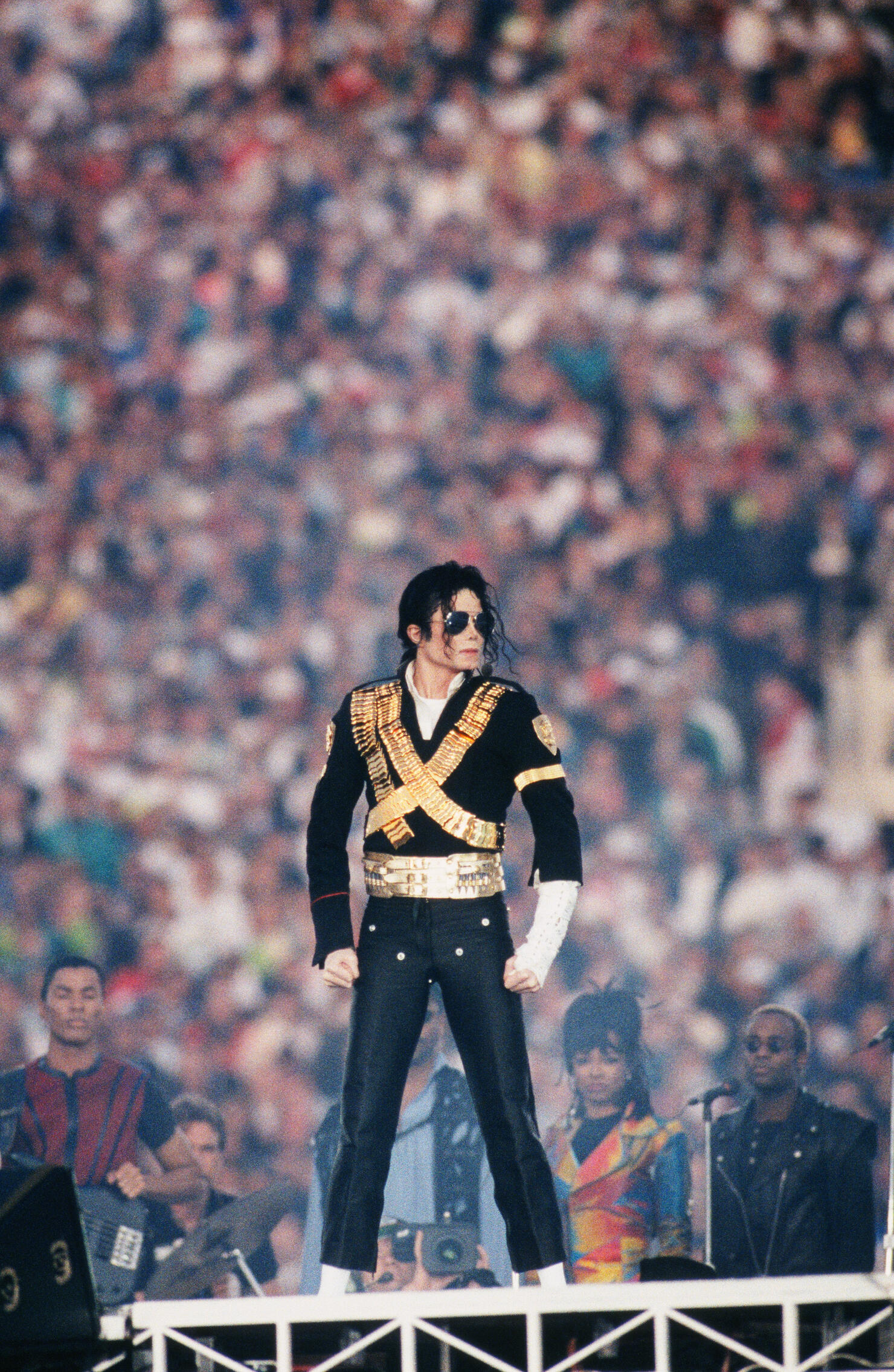 Singer Michael Jackson Performs at Superbowl XXVII