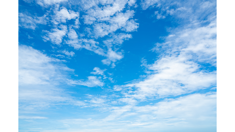 Beautiful blue sky and white clouds abstract background Cloudscape background Blue sky