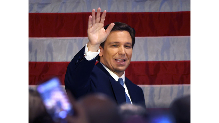 Florida Gov. Ron DeSantis Speaks To Local NYPD Police Officers In Staten Island, NY