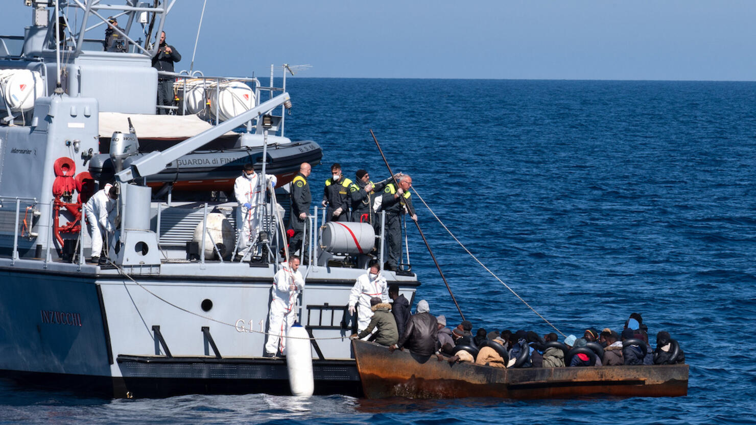 Italian Mediterranean Migrant Boat Rescue