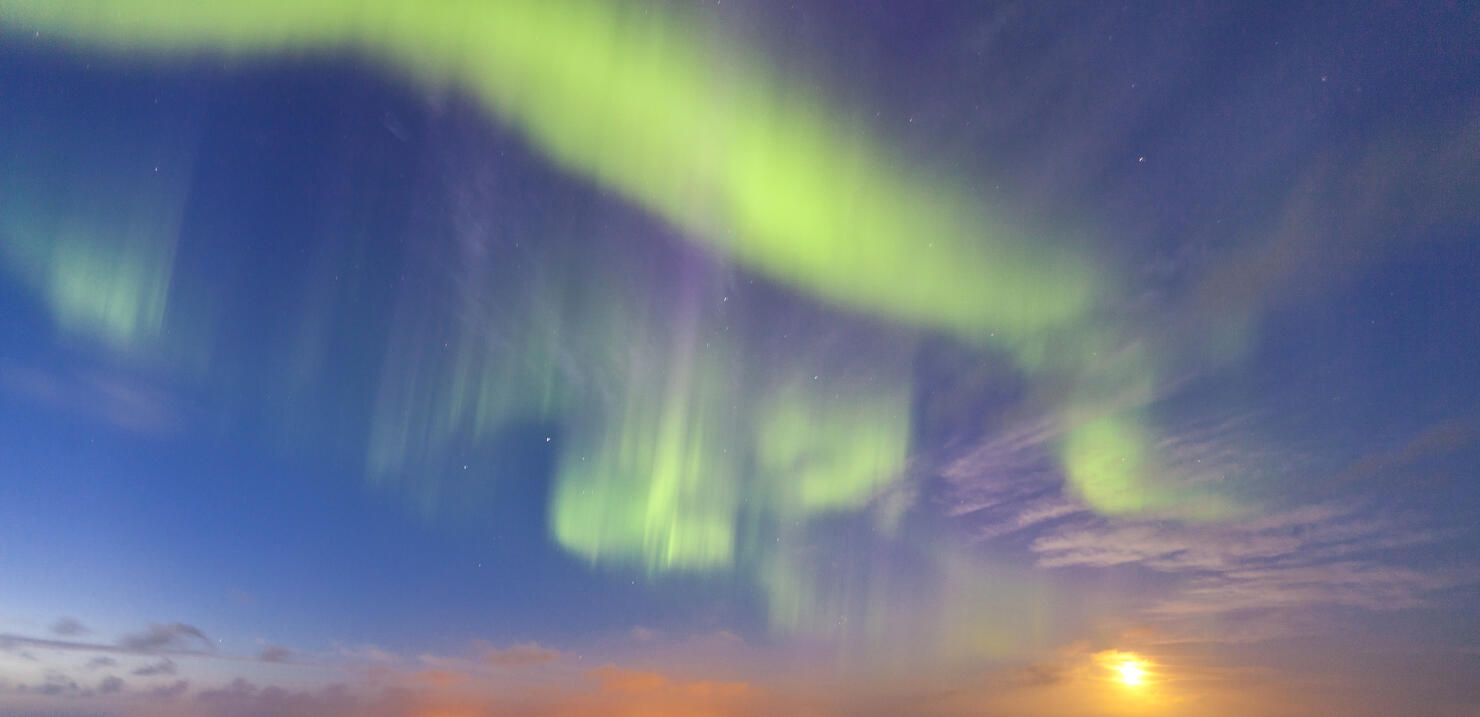 Nothern lights aka Aurora Borealis photographed in iceland