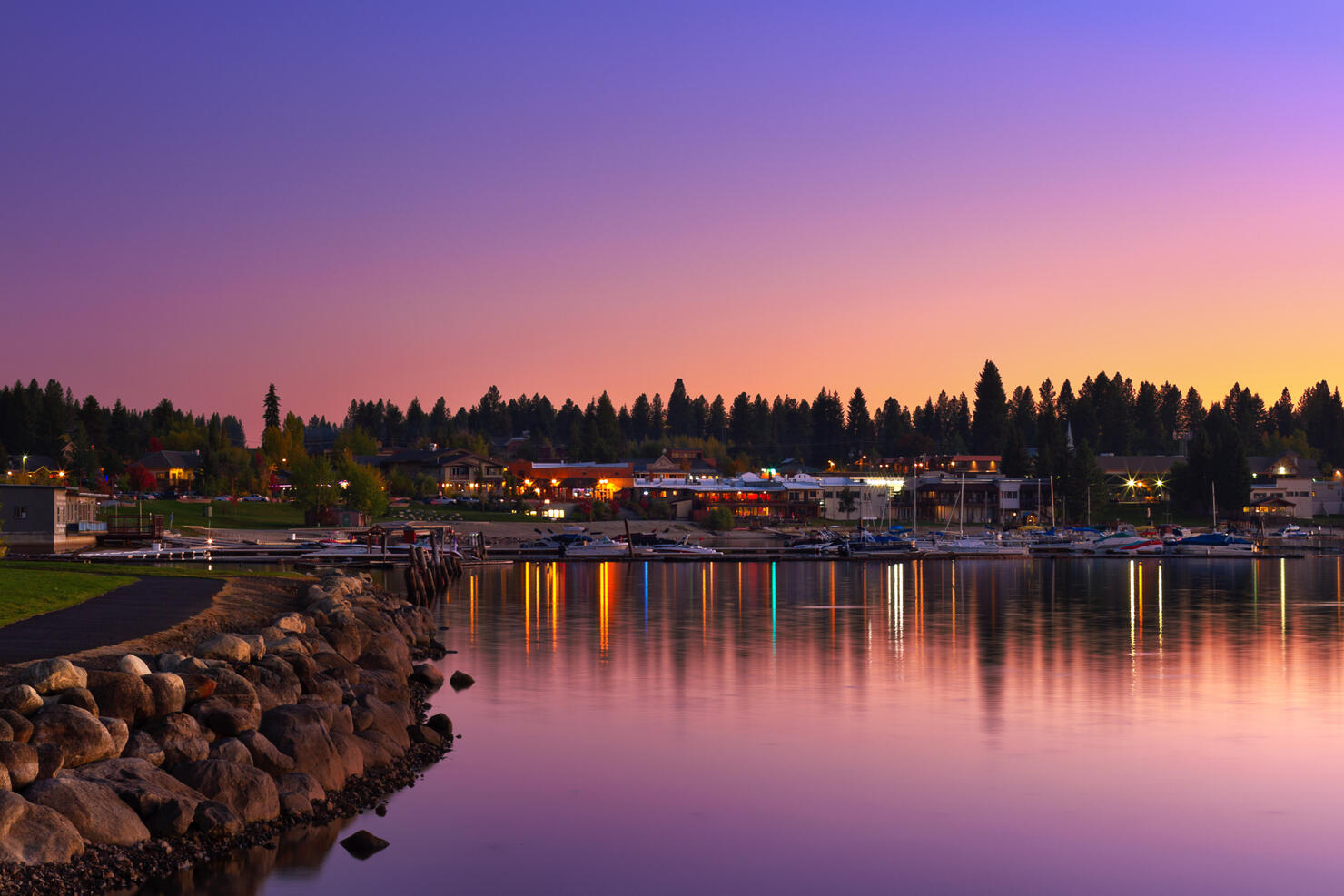 McCall & Payette Lake, Idaho, at sunset